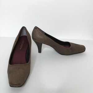Aerosoles Heels Size 9M Square Toe Ebony Leather
